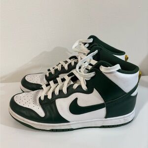 Nike Dunk High Retro Green White Size 10